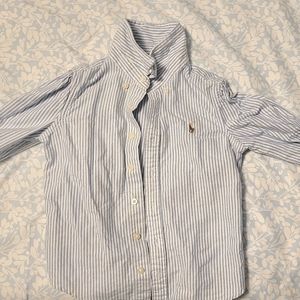 Ralph Lauren button up cotton shirt long sleeves toddler girl 3T